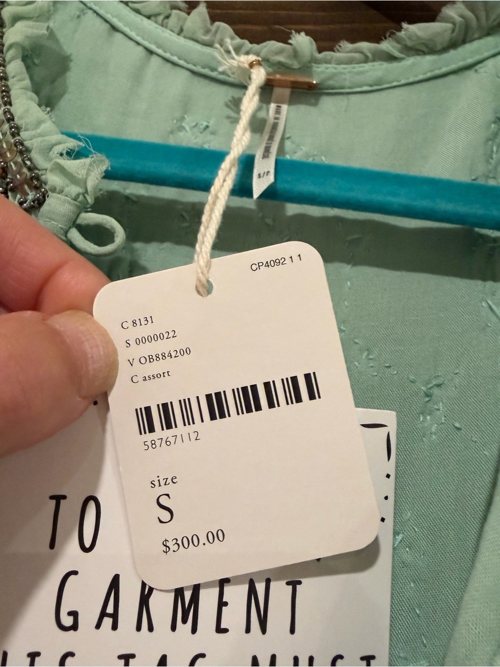Free People Mint Green Embroidered Mini Dress - Picture 3 of 5
